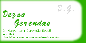 dezso gerendas business card