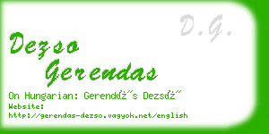 dezso gerendas business card